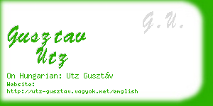 gusztav utz business card